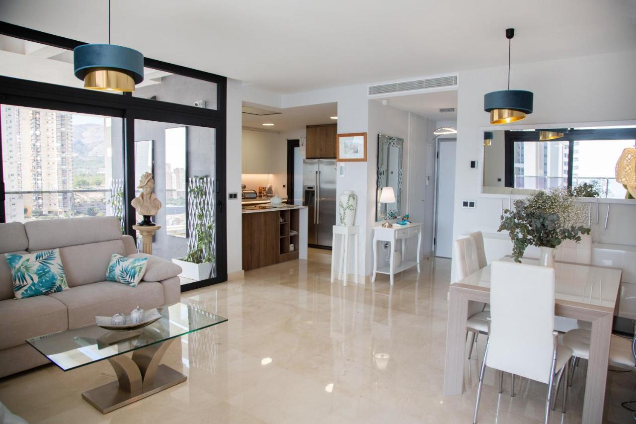 Apartament Sunset Waves Benidorm Julieta Vistas Al Mar Premium 200 Mt2 Con Jacuzzi En Terraza Zewnętrze zdjęcie